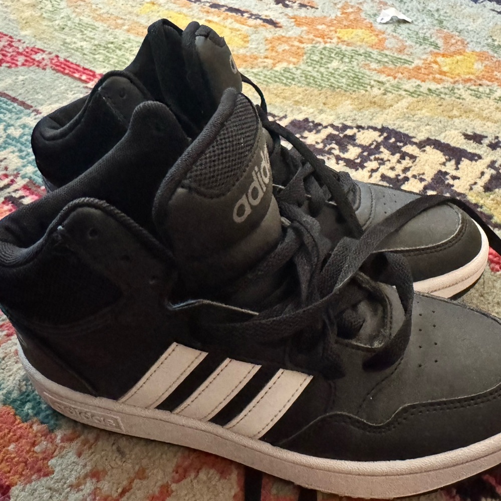 Adidas Kids Black and White High-Tops